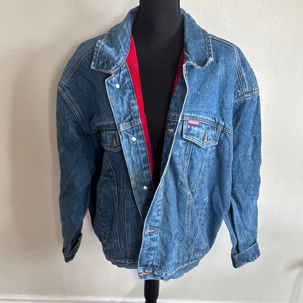 Levi's Blue Denim Jacket with Red Lining
